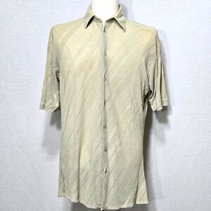 Vintage Versus Versace‎ Itterre Polo Shirt Mens Size 34/48 Beige Short Sleeve